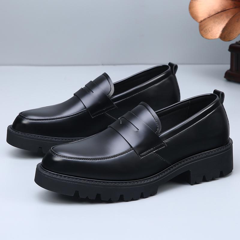 Classic And Comfortable Men's Solid Color Loafers Retro And Durable Wedding Party Shoe Autumn And Winter Daily Wear Walking shoe