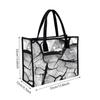 Crack Pattern Canvas Tote Bag Casual Large Capacity Shoulder Handbag for Daily Shopping Commute