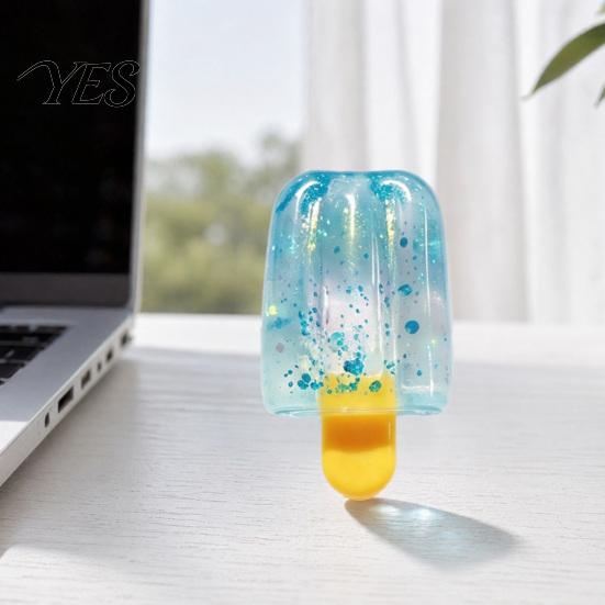 Ice Stick Stress Reliever Glitter Squeeze Toy, Relief Simulation Cream Sensory TPR Ball Slow Rising Lolly Fidget Toy for Kids Adults Relaxation