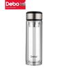 Debo Double Wall Glass Tea Cup with Lid and Infuser