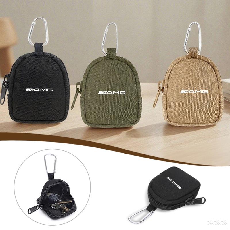 RPO5 Car Wallet Portable Storage Bag Zipper Clutch Multi-function Storage Accessories For Benz AMG W206 W220 W201 W168 W210 Stickers
