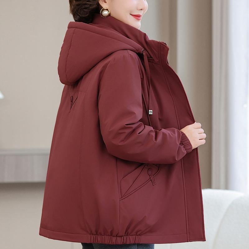 Plus Size XL-6XL Middle Age Women's Down Jackets Winter Parkas Hooded Elegant Loose Thick Warm Down Coats Woman Outerwears