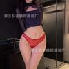 Sexy Panties Women's Transparent Low-rise Briefs T-pants Sexy Lace See-through Bow Panties