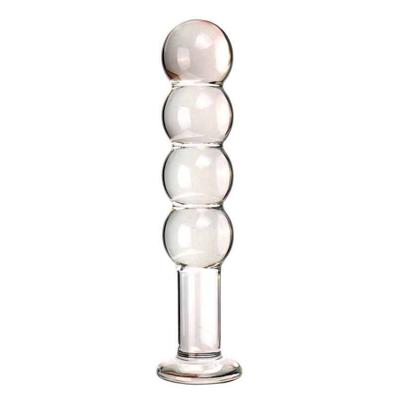 VaHppy Anal Masturbation 3/4/5 Glass Beads 5CM Gay's Sex Toys SM BDSM Anal Plug Unisex Large Long Style