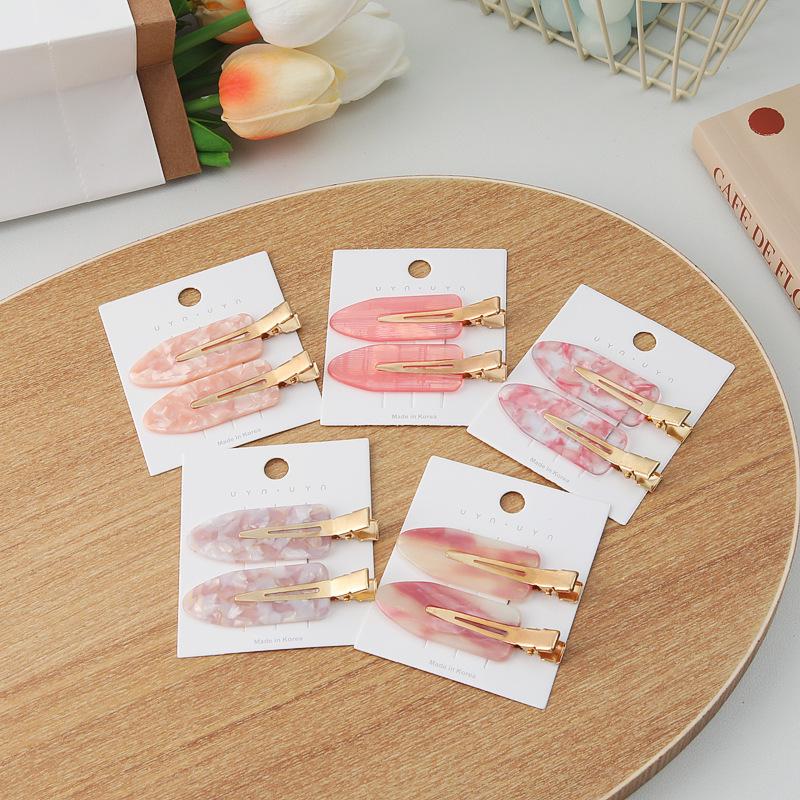 Bunte Haarspangen im japanischen Stil mit Farbverlauf – Handgefertigte nahtlose Pony-Clips und Haarnadeln, Kopfschmuck-Accessoires für Internet-Berühmtheiten.