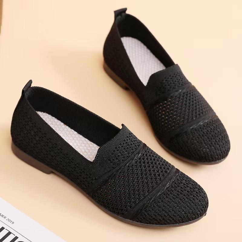 Women's New Summer Cloth Shoes Flying Mesh Breathable Comfortable Casual and Versatile Soft Bottom Fashionable