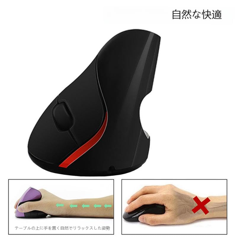 Wired USB Mouse, Vertical, 1200 DPI, ForwardBack Buttons, Ergonomic Design, 5 Buttons, 1.5 Meter Cable, No Hand Fatigue, High Precision, Optical,