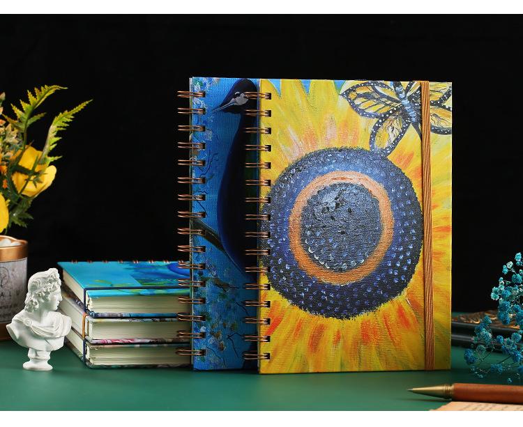 A5I High-Value Student Oil Painting Notebook: B5 Side-Flip with Horizontal Lines and Blank Pages
