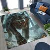 Noorse Mythologie Fenrir Wolf Beest Cartoon Kleed voor Slaapkamer Woonkamer Sofa Huis Deurmat Decor, Grote Kinderspeel Antislip Vloermat