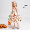 Halloween Children's Costume, Girls Cosplay Cosplay Witch Pumpkin Show Dress Girl Princess Dress