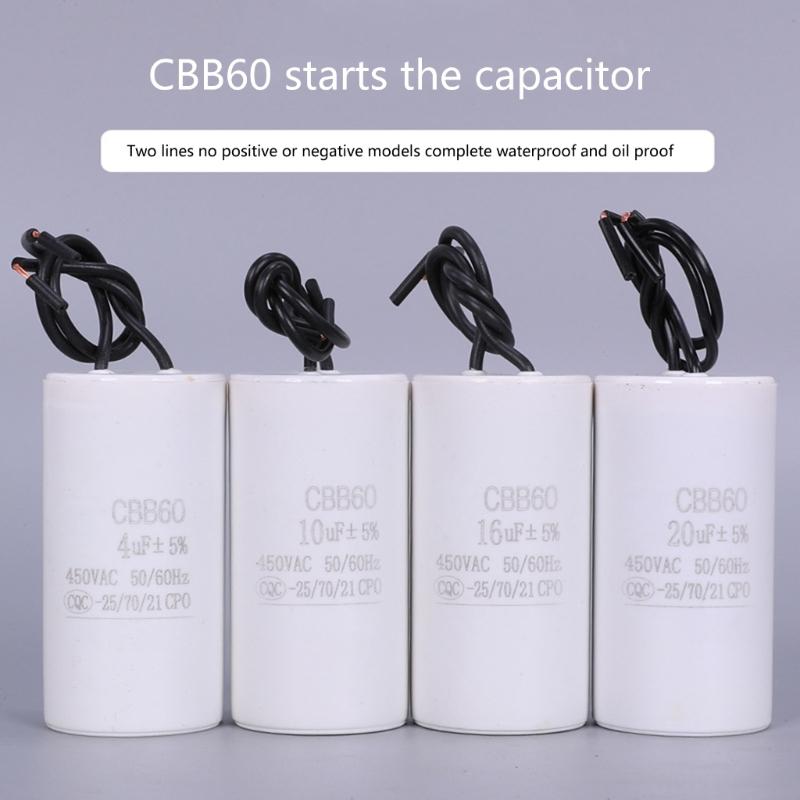 Condensatori de pornire CBB60 450VAC Condensatori de funcționare a motorului Condensatori de funcționare a motorului pentru motoare și pompe