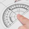 8PCS/Set Transparent Ruler Compasses Set Plastic Drawing Tool Multi-Function Protractor  Students