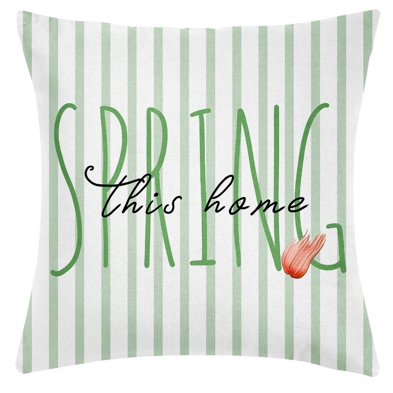 New Spring and Summer Flower Leaf Pillow Case Green Leaf Home Sofa Pillow Cushion Cover