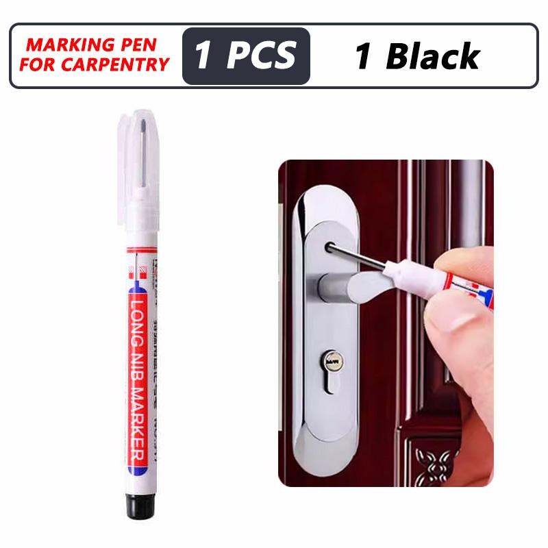 20mm Deep Hole Long Nib Head Markers For Metal Perforating Pen Waterproof Bathroom Woodworking Decoration Multi-Purpose