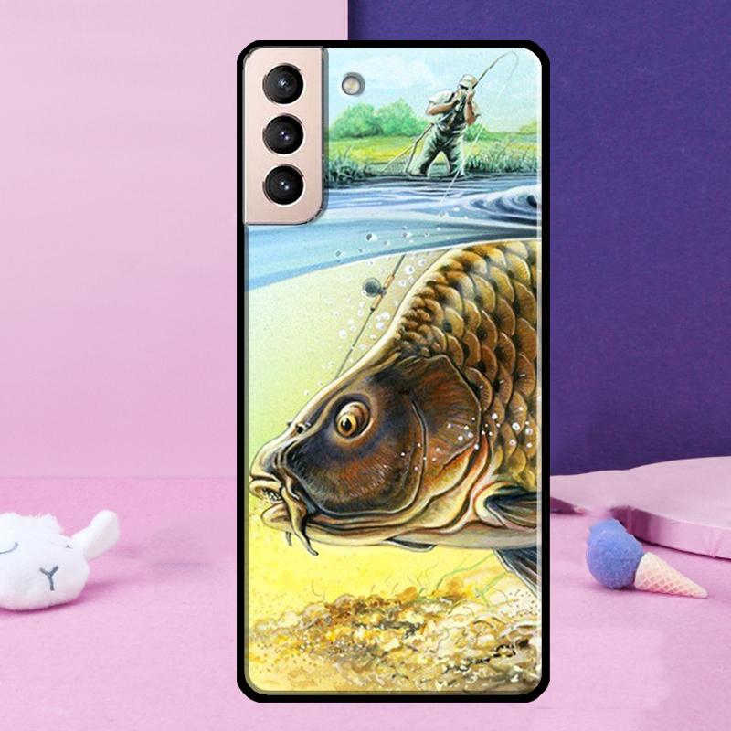 Fishing Painting Phone Case For Samsung Galaxy S25 Ultra S24 Ultra S9 S10 S20 S21 S22 Plus S23 S24 FE Cover