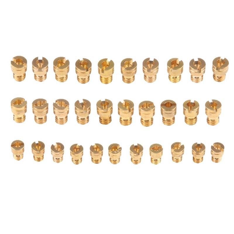 Carburetor Main Jet Copper Injector Nozzle Kit M4 X 0.7 for CVK Main Jet Replacement in Motorcycle Carburetors