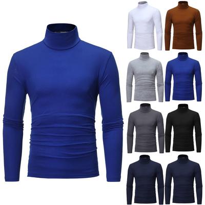 Herren Herbst Winter Rollkragen Langarm Slim Pullover Pullover Bluse Top