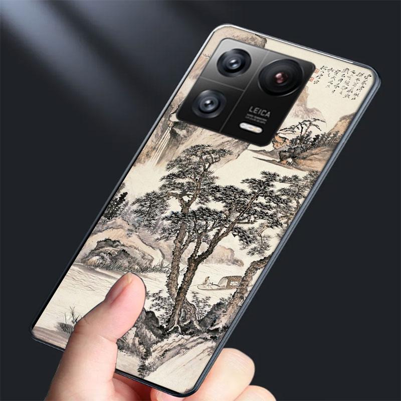 Chinese Style ink Painting Art Phone Case For Xiaomi Poco F7 Ultra X7 X6 M8 M7 M6 M4 M3 Pro X4 Mi 15 15T 14 14T 12T 12S 10T Pro