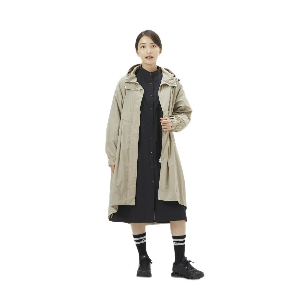 

Mizuno Breath Thermo Thermal Mesh Machine Mocha Beige Coat, Lightweight, Water-Repellent, Heat-Generating, Washable, Women s,