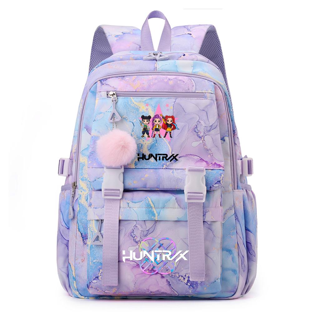 Cartoon Demon Hunters Printed Backpack Schoolbag for Teenager Student Girl Boy Bookbag Large Capacity Waterproof Travel Bag Mochila