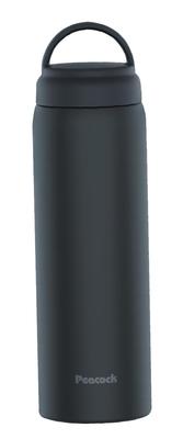 Peacock Screw Mug Bottle Charcoal Gray 600ml Water Bottle Thermal Insulation with Handle Vacuum Insulation Thermos Tumbler Coffee Mug Easy To Wash Mug
