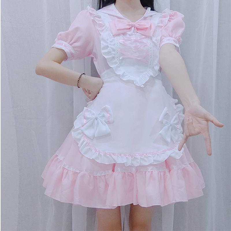 Cosplay Maid Dress Around the World Sweetheart Cute Women Dress Set Women's Dress