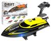 2.4G 4CH RC Boat Waterproof 25km/H High Speed Electric Racing Speedboat with LED Light Outdoor Lakes Pools Toys for Boys Kids