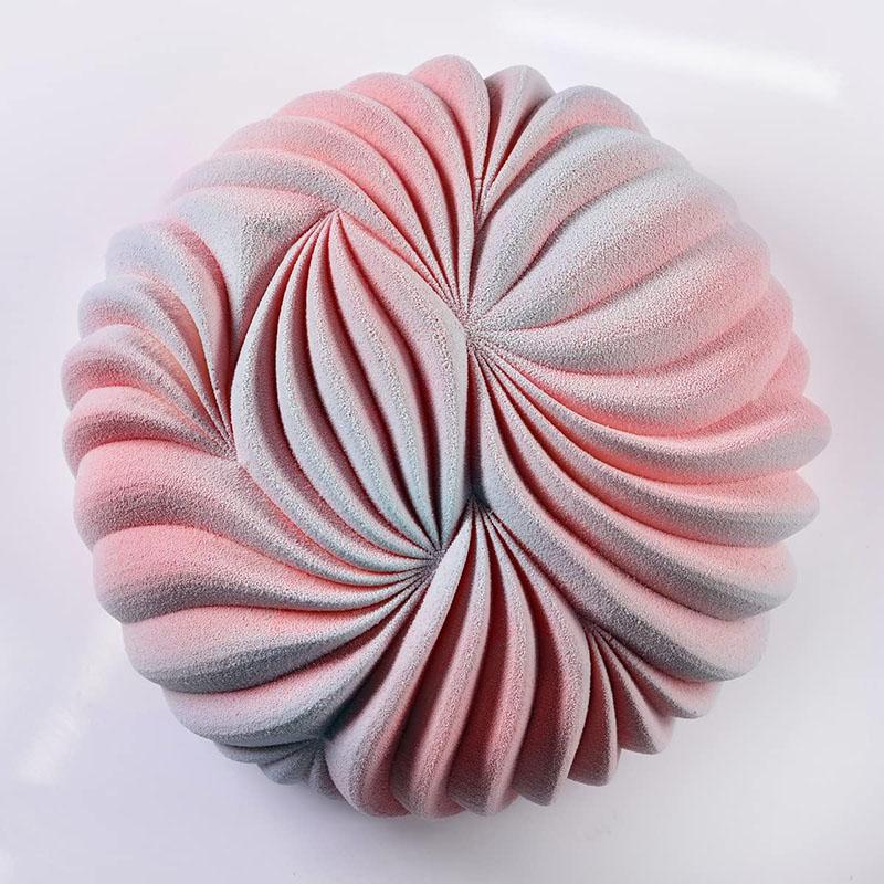 Round Mousse Cake Pan For Baking Large Dunes Silicone Mold 3D Geometric Pearls Pastry Tools For Chocolate Kitchen Accessories