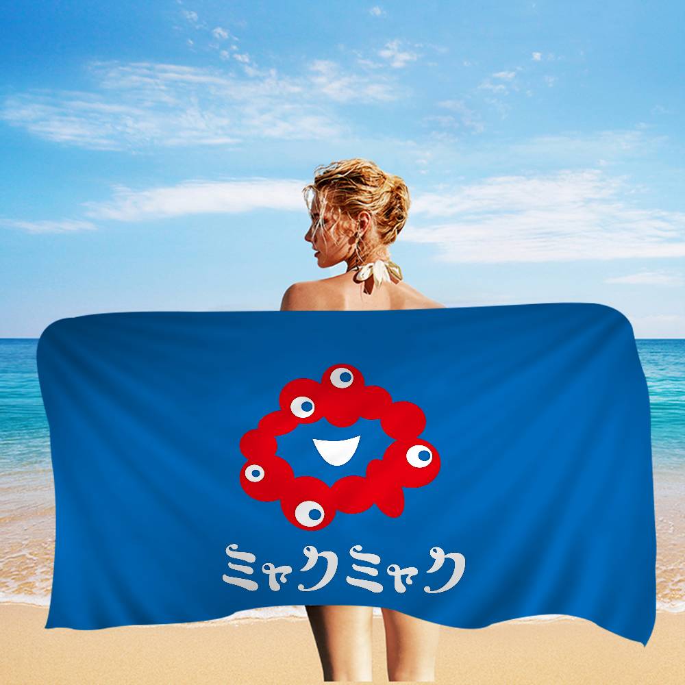 Cartoon M-Myaku-Myaku Anime Beach Swimming Towel Soft Absorbent Washcloth Children's Gifts For Kids Travel Camping Gym