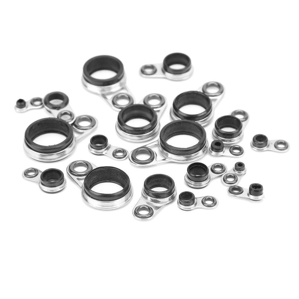 33PCS Multiple Sizes Fishing Rod Guides with Ceramic Loop Raft Line Ring  Fishing Rod Repairing