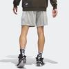 Adidas Basketball Shorts Men's Metallic Gray Moderate Straight Fit Pants IC2453