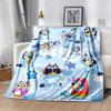 Bluey's Colorful Adventures Blanket Ultra-Soft Perfect for Livingroom Seaside Bedding All-Season Use Playful Design