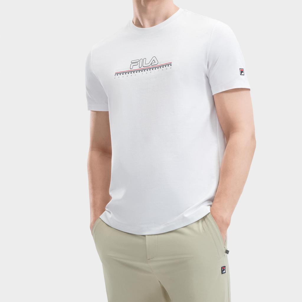 New FILA T Shirt Men's Standard White F11M421105FWT