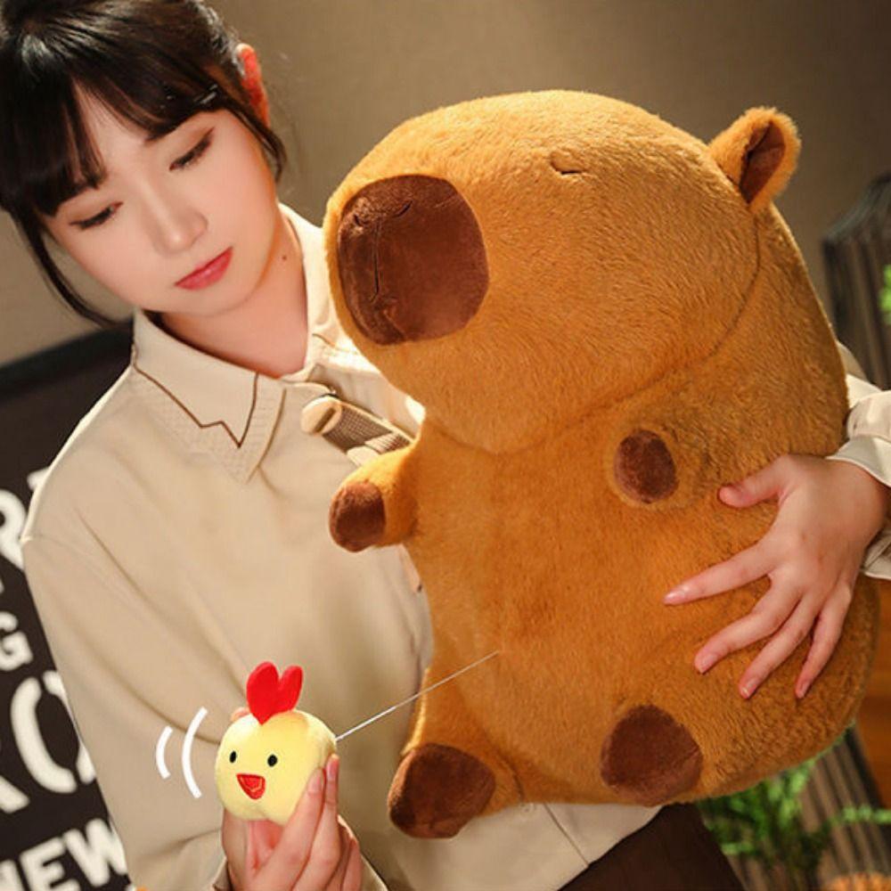 

Chicken Chick Capybara Plush Toy Animal Capybara Anime Fluffty Toy Birthday Gift 23cm