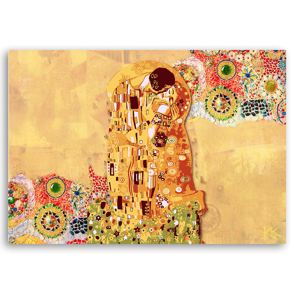 Canvas Print, Gustav Klimt Fulfilment Woman Abstraction