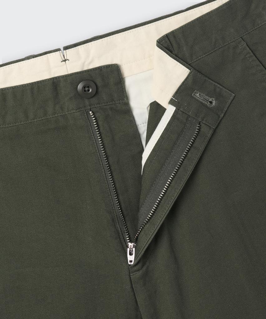 MUSINSA STANDARD Cotton Herringbone Tapered Pants [Khaki]