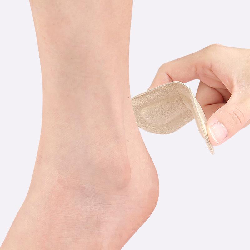 Suede Velvet Heel Stickers: Soft, Anti-Slip, Invisible Pads for High Heels and Sports Shoes, Anti-Rub, Half-Size Adjustment.
