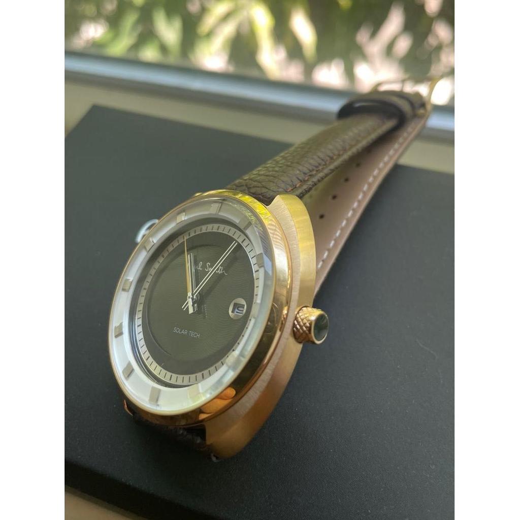 Used [Good Condition In Solar Operation] Paul Smith Wristwatch 44mm Green, Steering Solar Tech (*^_^*)