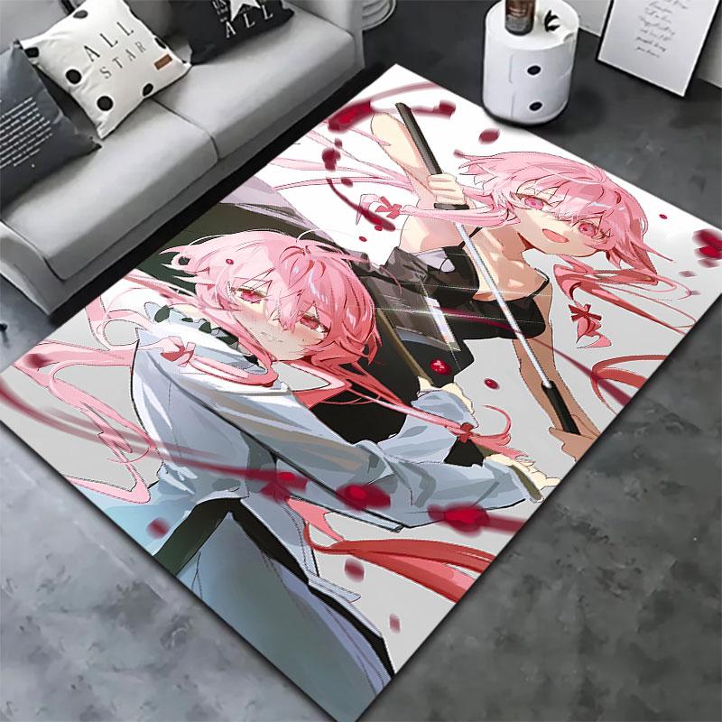 Gasai Yuno Carpet Rug For Living Room Bedroom Home Sofa Decoration Kids Play Nonslip Floor Mat
