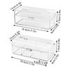 Klare Acryl-Schichtspeicherbox Make-up-Pinsel-Organizer-Box mit Deckel Klare Staubdichte Kosmetikwerkzeuge Puder-Aufbewahrungsbox