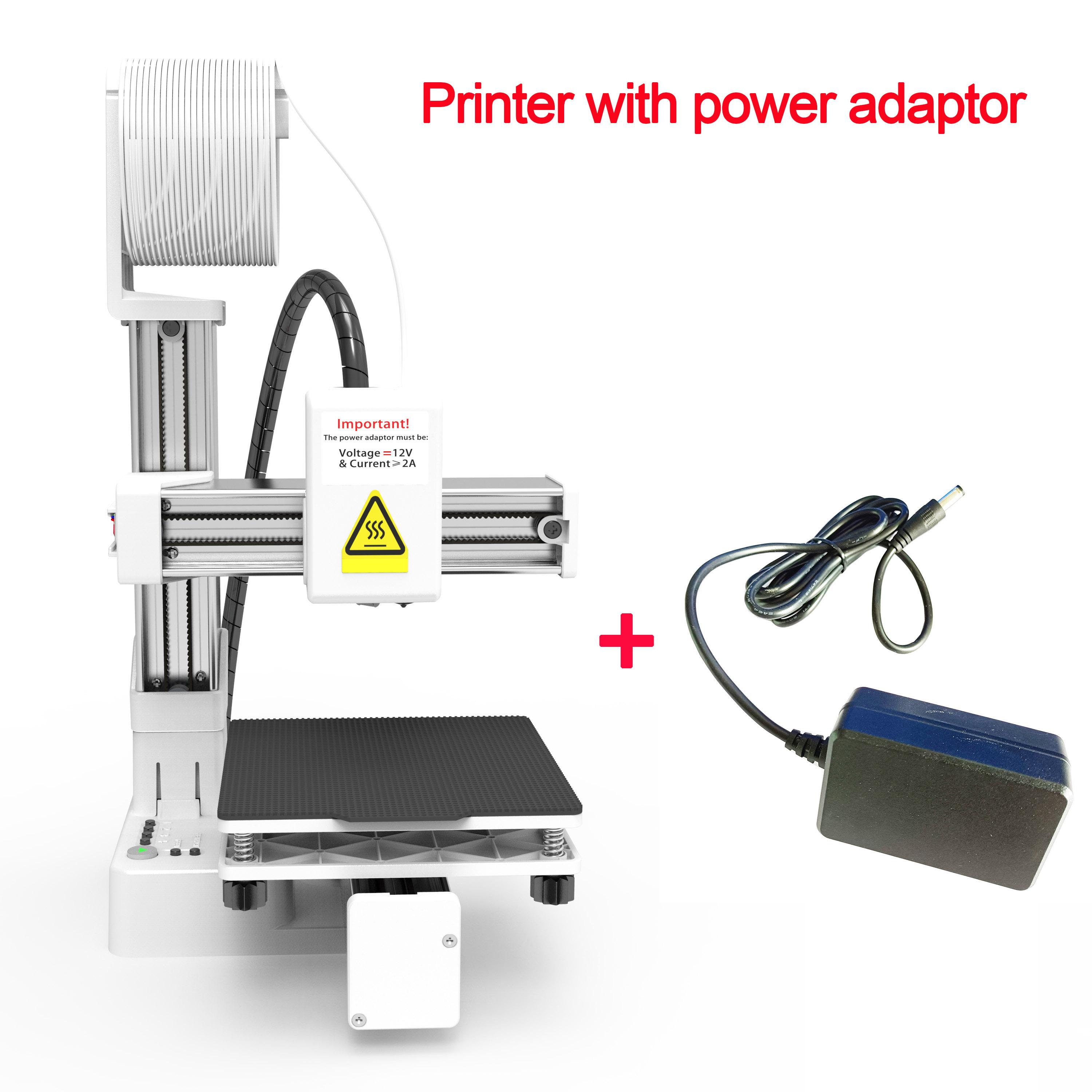 

EasyThreed 3D Printer Entry Level Compatible with PLA TPU 1.75mm Filament include Power Adaptor. EU&TF Card Offline белый