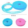 ADOFUN Laundry Rope (Set of 2) Blue Clothes Drying Rope with Hanger Slits and Hanger Stops, Windproof Clothes Drying Rope, Portable, for Travel, Campi