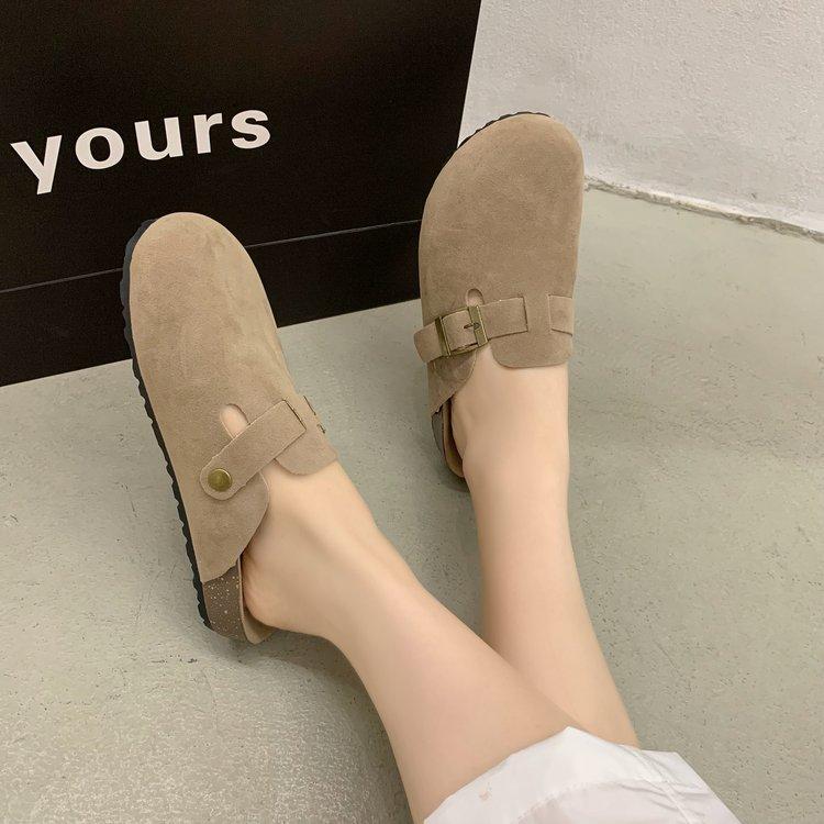 Boken slippers women's new flat-bottomed one-pedal versatile lazy bag head wear rest slippers women in summer 2025