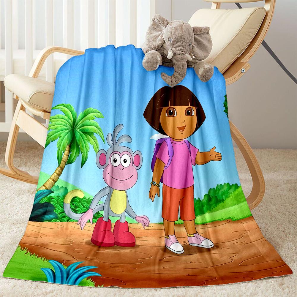 Dora Explorer Blanket Soft & Cozy Suitable for Office Chair Livingroom Bedding Four Seasons Multipurpose Playful Design