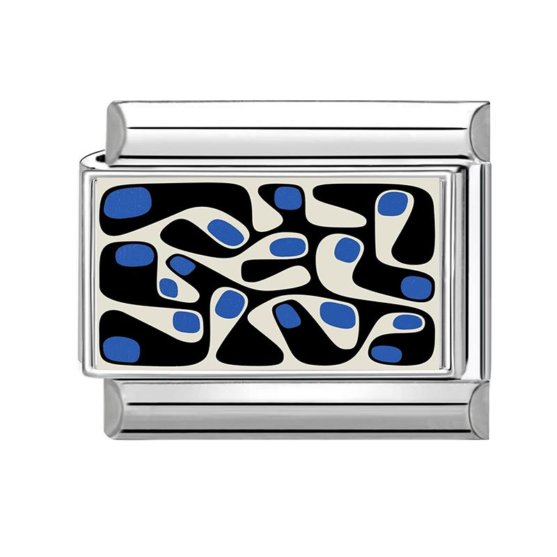 Großhandel Y2K Blau Grau Blume Seestern Wolken Sonne Katze Italienischer Charms Glieder Passend für 9mm Edelstahlarmband DIY Herstellung Geschenk