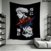 Jujutsu Kaisen Wall Tapestry Aesthetic Wall Hanging Printed Fabric Blanket Decorative Tapestries for Bedroom Living Room Home Decor