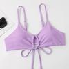 Bikini Sexy Due Pezzi Donna 2023 Colore Unito - Popolare Costumi da Bagno Europei e Americani
