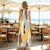 Sleeveless Abstract Art Maxi Dress Loose Fit,Lightweight Fabric,Versatile for Daily Commute,Home Leisure & Travel Photos