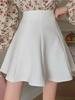 2024 Spring High-Waist A-Line Black Skirt for Women - College Style, Slim Fit, Anti-Exposure