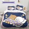 Set Copripiumino Trapuntato con Motivo Anime Federe Decorazione Casa Regalo di Compleanno (1 * copripiumino + 2 * federa, senza nucleo)